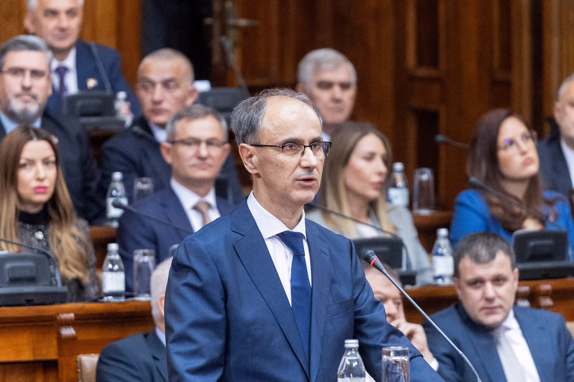 Prime Minister Đuro Macut at a national address